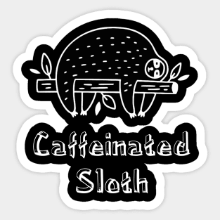 Caffeinated Sloth Sticker